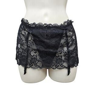 Victorias Secret Lace Garter Belt Womens Small Black Sexy Whimsigoth G-String